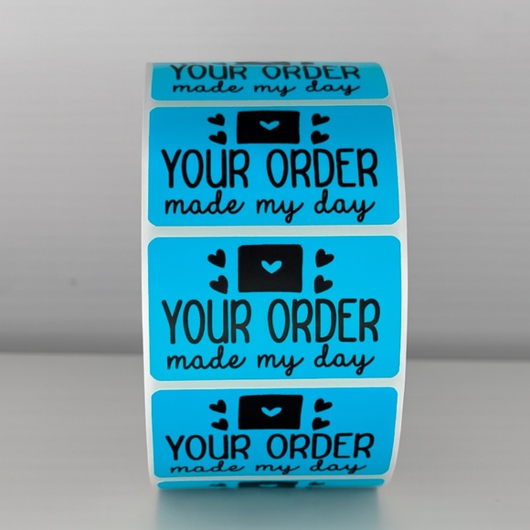 Your Order Made My Day Stickers | Pink Thank You Labels | Cute Packaging labels - Picture 2 of 11